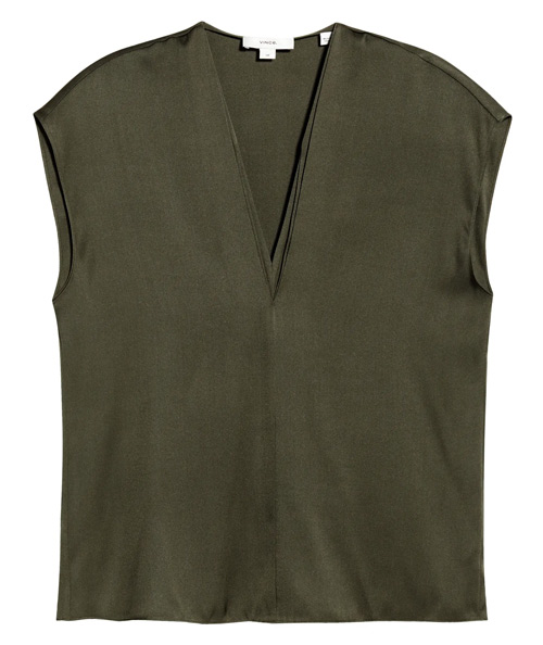 Vince V-Neck Cap Sleeve Top | 40plusstyle.com
