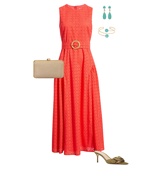 Color combinations for summer - turquoise and coral | 40plusstyle.com