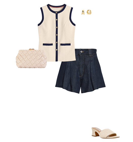 Color combinations for summer - cream and navy | 40plusstyle.com
