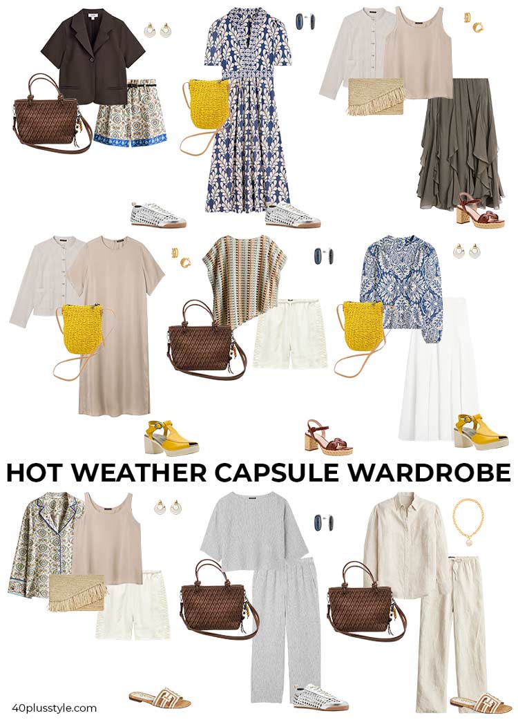 hot weather capsule wardrobe | 40plusstyle.com