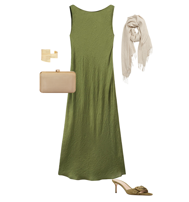 Color combinations for summer - olive and cream | 40plusstyle.com