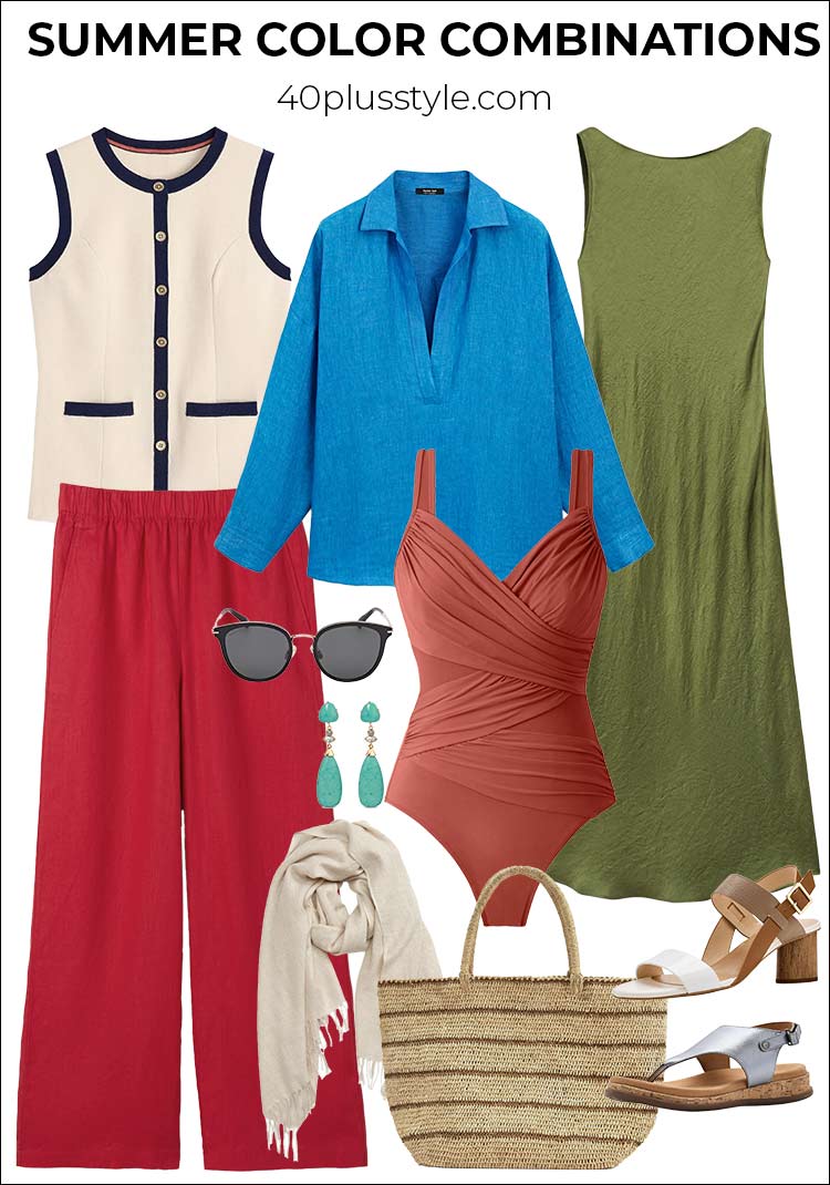 Summer color combinations we love | 40plusstyle.com