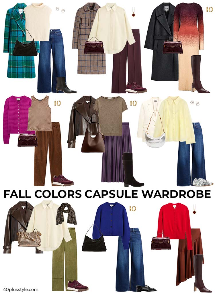 Fall colors capsule wardrobe | 40plusstyle.com