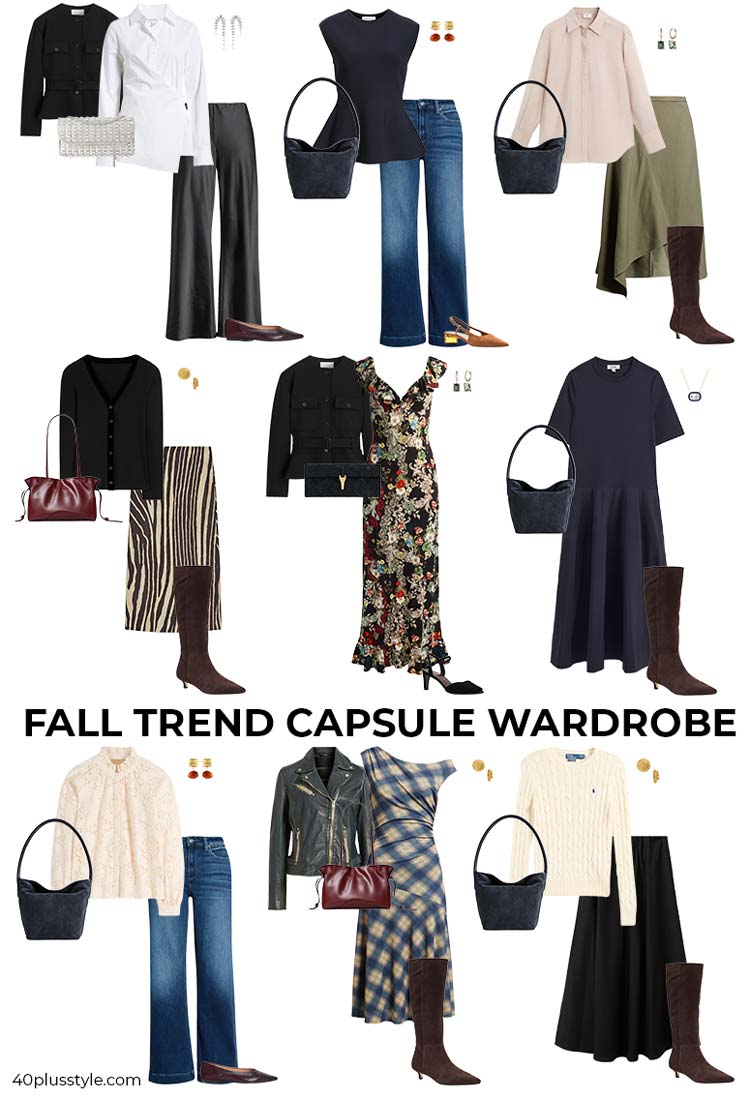 Fall trend capsule wardrobe | 40plusstyle.com