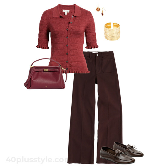 Short sleeve cardigan and jeans | 40plusstyle.com