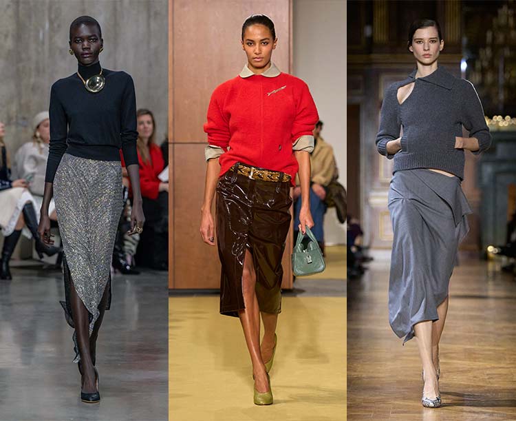 Fall 2026 trends - sweater and skirt outfits | 40plusstyle.com