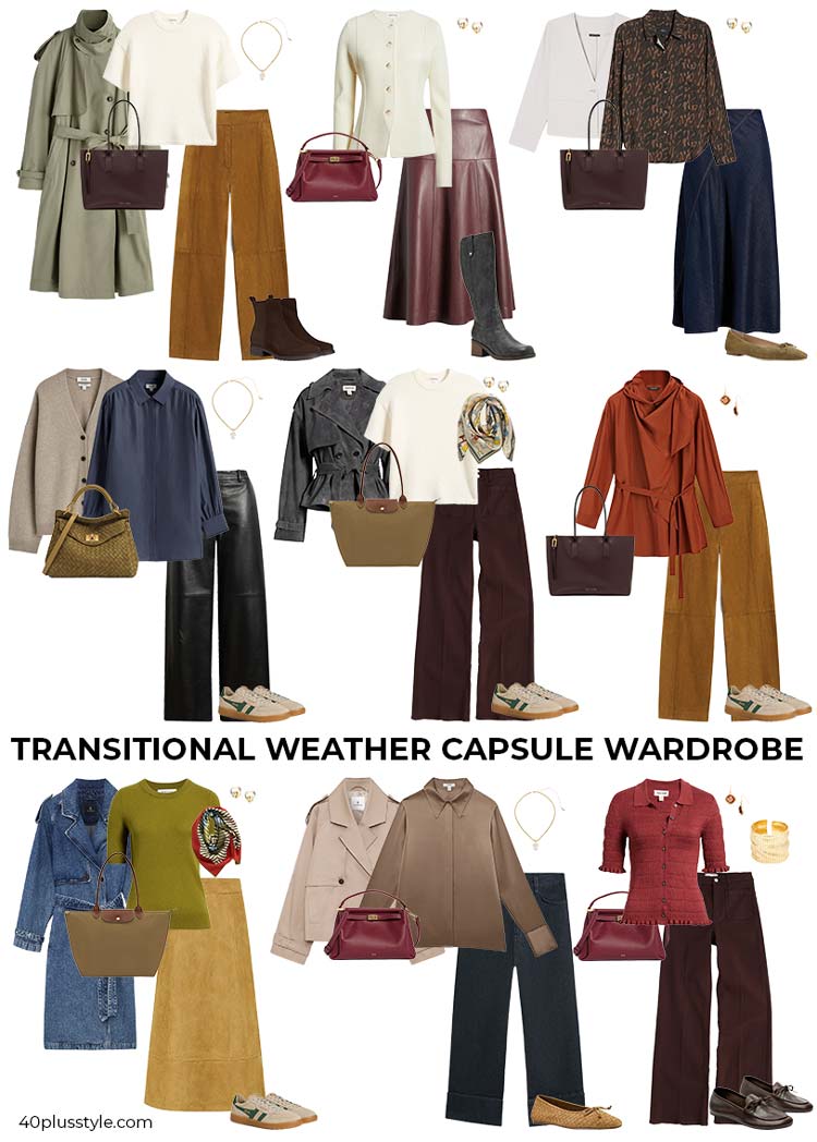 Transitional weather capsule wardorbe | 40plusstyle.com