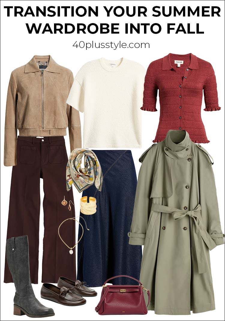 12 pieces to transition your summer wardrobe into fall without buying everything new | 40plusstyle.com