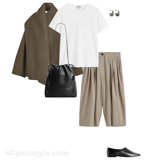 Cape and crop pants | 40plusstyle.com