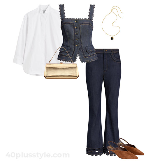 Matching denim set | 40plusstyle.com