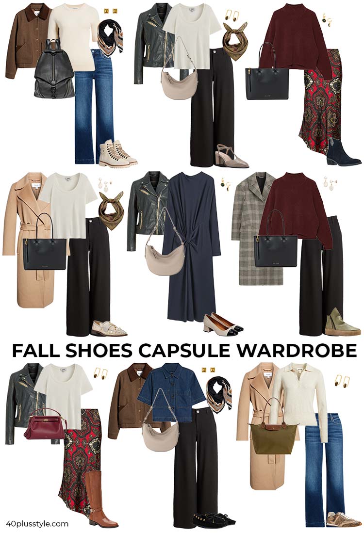 Fall shoes capsule wardrobe | 40plusstyle.com