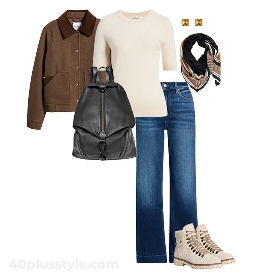 Jeans and hiking boots | 40plusstyle.com