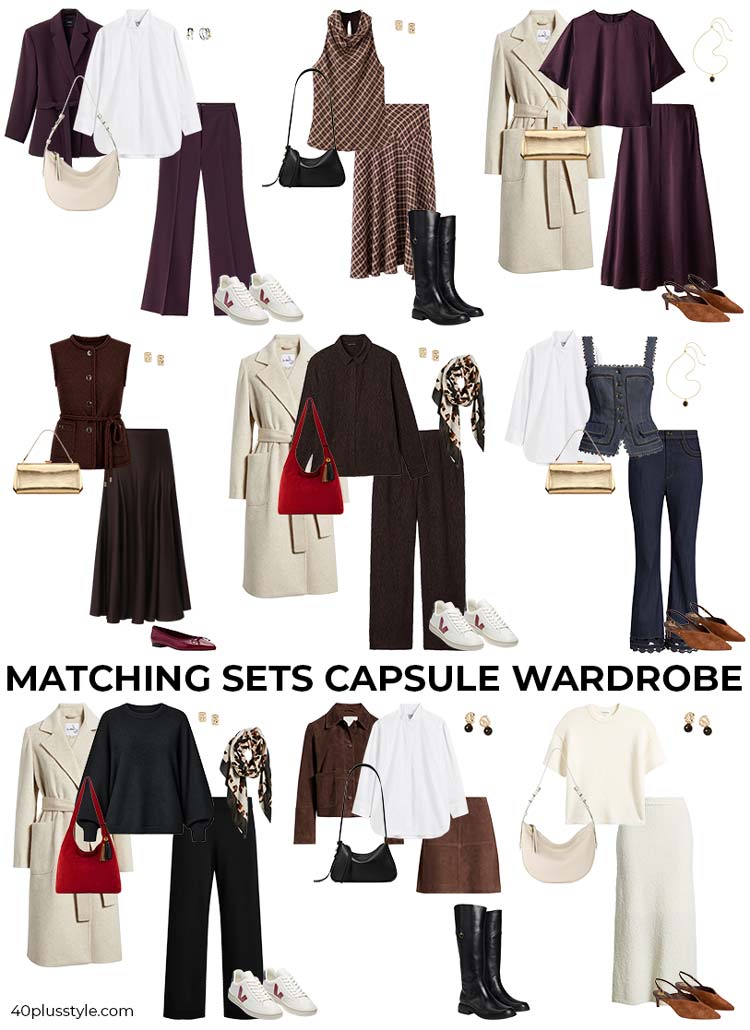 Matching set capsule wardrobe | 40plusstyle.com