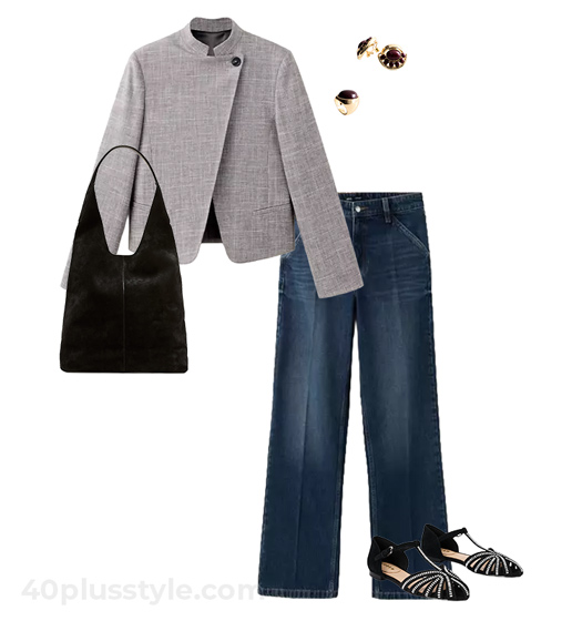 Blazer with jeans | 40plusstyle.com