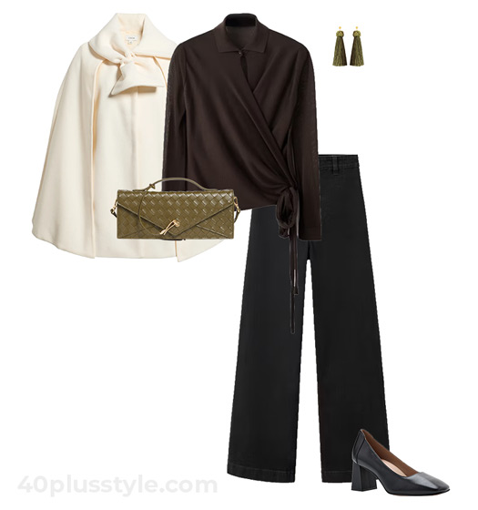 Best coats for your body type - cape and jeans | 40plusstyle.com