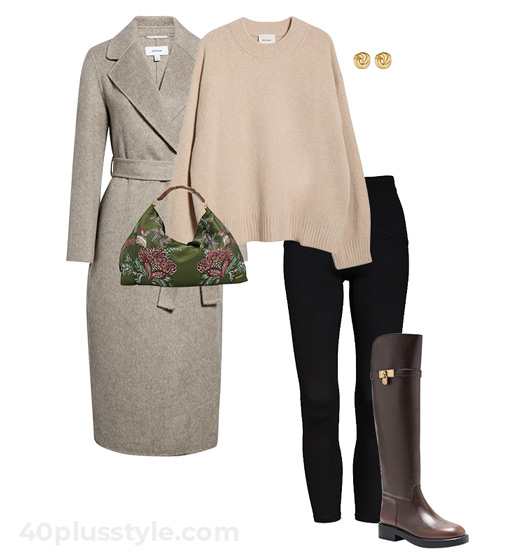 Leggings and riding boots | 40plusstyle.com