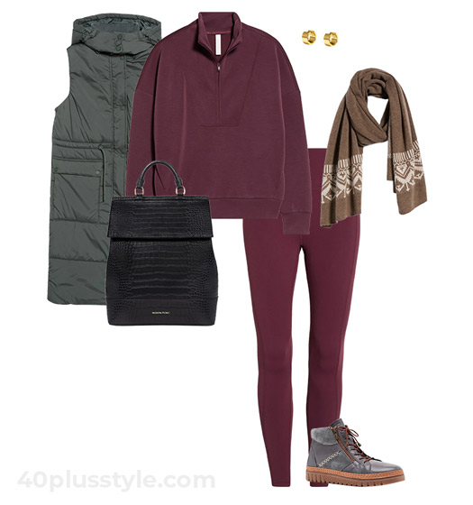 Matching set and gilet | 40plusstyle.com